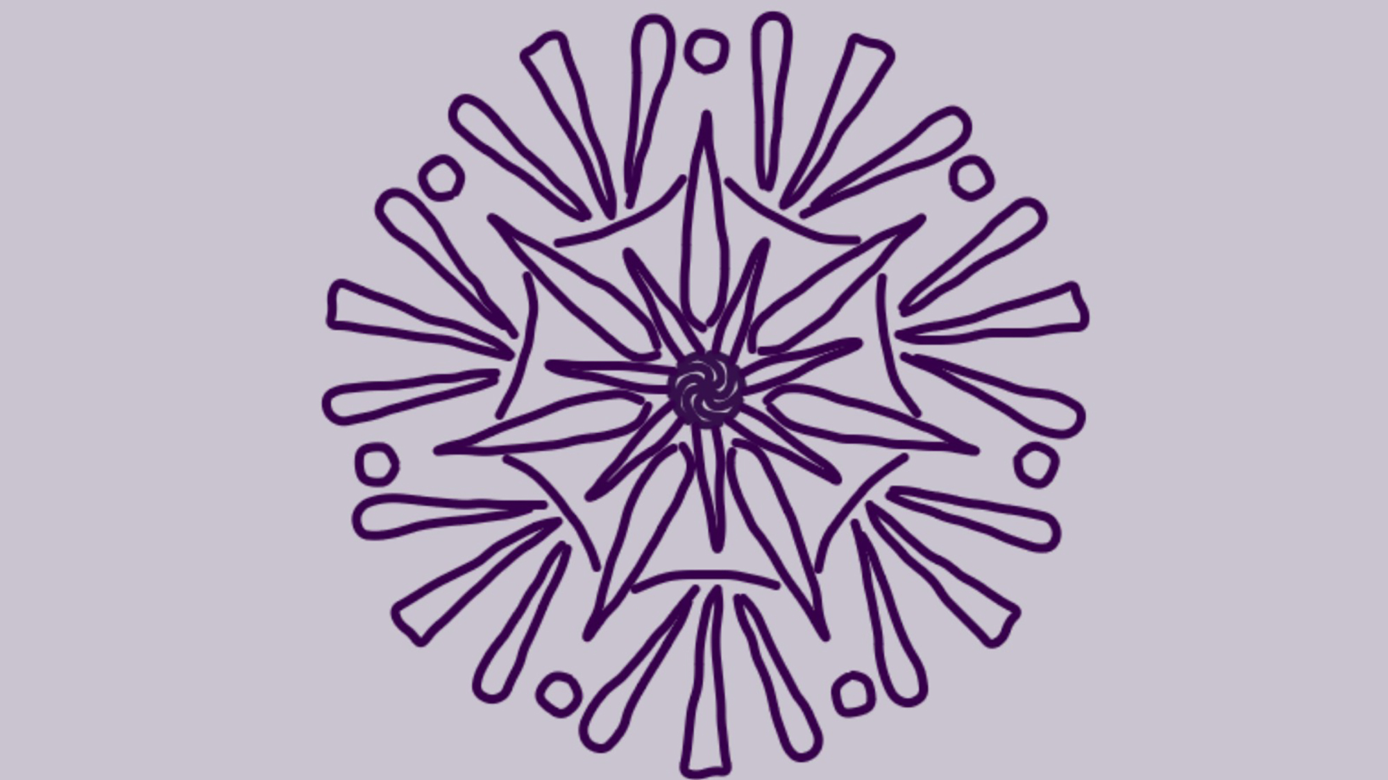 Das Referenzbild zeigt ein mit MandalaGaba digital gestaltetes Mandala.